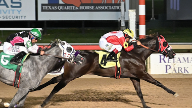 jockey on horse